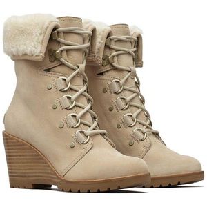 Sorel After Hours Lace Sherling Sz 10 Oatmeal NWB